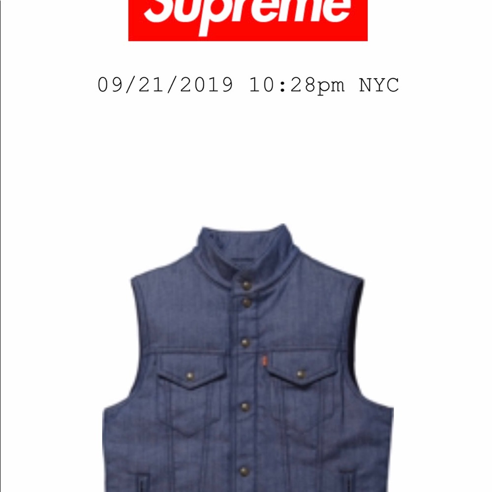 Rare Supreme x Levi’s denim down vest